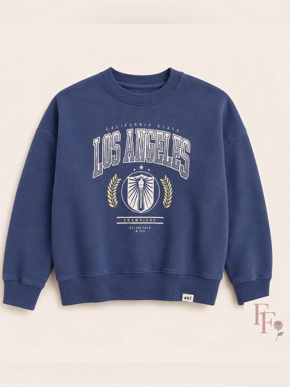 Abercrombie Kids Los‎ Angeles Graphic Crewneck Sweatshirt Blue Size 11/12